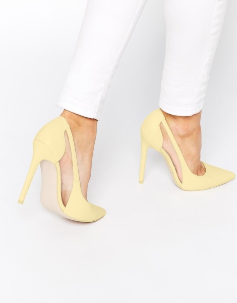 Pale Yellow-tinggi-tinggi-Heel-tajam-Sock-ASOS-Production1