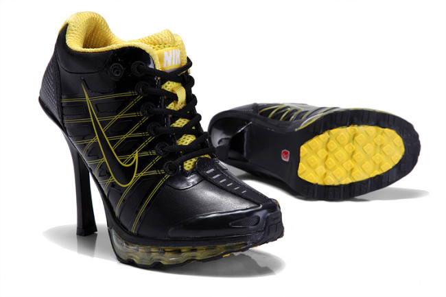 Nike-Air-Max-09-High-häl-Shoes-Black-Yellow_2