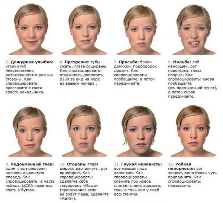 Различные выражения лица. Выражения лица эмоции. Мимика лица человека. Типичные выражения лица.