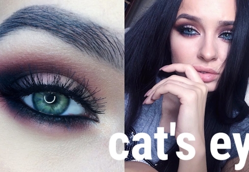 Make-up technika kočičí oko. Jak udělat make-up kočka očí krok za krokem, fotografie