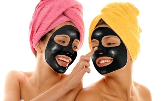 Black face mask from black dots