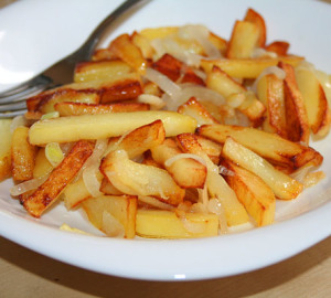 How to fry potatoes