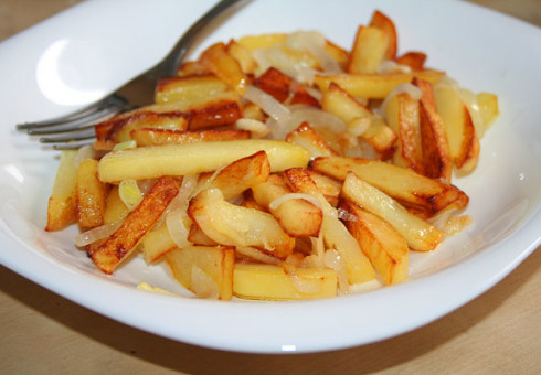 How to fry potatoes
