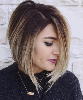 Ombre pintando no cabelo curto - tendências de moda, fotos. Ombre no cabelo escuro curto e loiro com franja. Como fazer Ombre no cabelo curto em casa