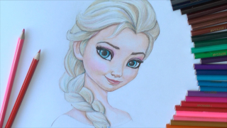 Cara menggambar seorang putri Elza dari hati yang dingin. Betapa mudahnya menggambar pensil bertahap Elsa