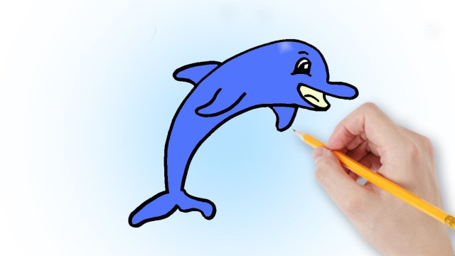 Как да се направи Dolphin поетапно молив. Колко лесно е да се направи делфин за начинаещи