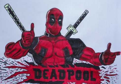 Como desenhar deadpool com um lápis em etapas. Como desenhar um dedpool em células para iniciantes