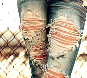What to wear ribbed jeans. Ripped jeans do it yourself