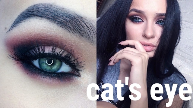 Makeup Technique Cat Eye. Hur man gör smink kattögon steg för steg, foto