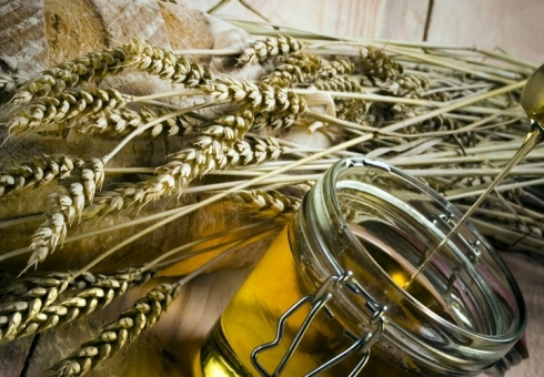 The use of wheat germ oil. Wheat germ oil for face, hair, eyelashes and leather. Properties of wheat germ oil