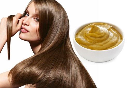 Topeng pertumbuhan rambut mustard